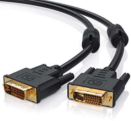 CSL - 1,5m High Speed DVI zu DVI Kabel - Dual Link 24 1 - vergoldete Kontakte - Auflösungen bis 2560x1600-2X Ferritkern - verzinnte OFC Kupferleiter