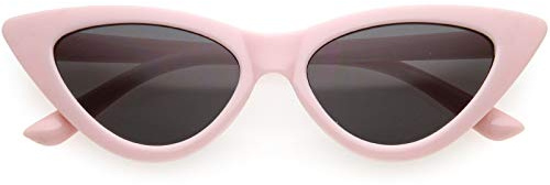 Kids Chic Neutral Colored Lens Retro Cat Eye Sunglasses (Pink/Smoke)