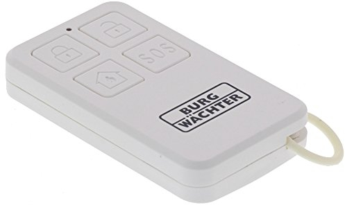 Burg Wächter Fernbedienung für Alarmanlage, batteriebetrieben, Fernsteuerung, mit BURGprotect Smart Home kompatibel, Control 2110, Weiß, 39780, (B x H x T) 58 x 33 x 11 mm