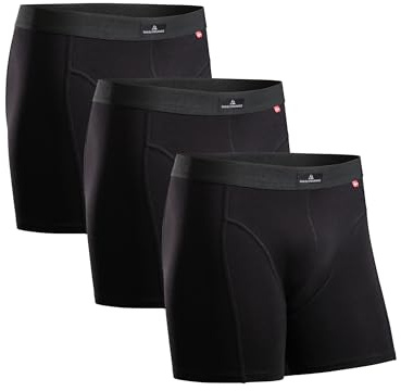 DANISH ENDURANCE Calzoncillos Hombre Boxer Algodon Premium, Pack de 3 y 10, Negro, XL