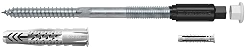 fischer Abstandsmontagesystem Thermax 10/140 M6 (2) für Dämmstoffe, Dämmstoffdübel zur Befestigung leichter Lasten in Wärmedämmverbundsystemen, mit Anti-Kälte-Konus, 544675, Schwarz, M10 Anschlussgewinde