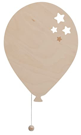 Baby's Only - Baby Wandlampe - Ballon - Wandleuchte für Babyzimmer - Nachtlampe mit batterie für Kinderzimmer - FSC-Gütezeichen Holzlampe - 25000 Brennstunden - Wandlampe bemalbar