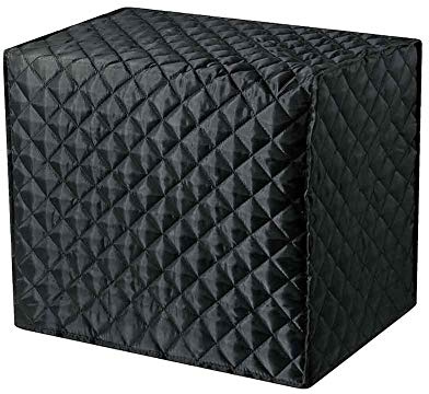 Bread Maker Cover 17x11x15 Inches, Clip Cotton Polyester Quilted Toaster Oven Dust Cover for Protect your Bread Machine or Kitchen Small Appliances, Hands or Machine Washable (Black)