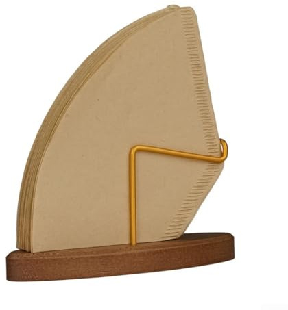 HEBEOT Tragbarer Kaffeefilterhalter, Ständer aus Holz, perfekt für Kaffeeliebhaber, 14 x 6,85 cm