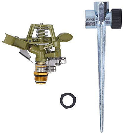 Sprinkler für den Hof, Sprinkler-Spike, Verstellbarer Abstand, 360-Grad-Abdeckung, feiner Sprühstrahl, Verstellbarer Sprinkler für die Bewässerung von Rasen, Pavillons, Büschen