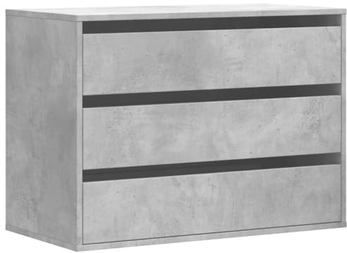 vidaXL Cassettiera Angolo Grigio Cemento 80x41x58cm Legno Multistrato, Mobile con cassetti, armadietto con cassetti, portaoggetti con cassetti