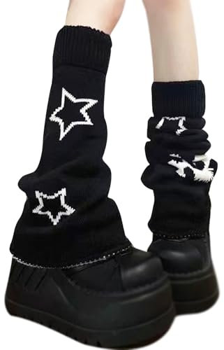 AQOKKA Y2K Beinstulpen für Damen, Kawaii-Beinstulpen, Harajuku, lange Beinstulpen, Abdeckung, Gothic, Lolita, Winterzubehör, 1 Paar: A, Einheitsgröße