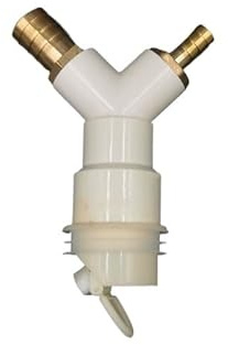 Adaptateur de té de drainage for lave-linge et sèche-linge, raccord de tuyau à quatre voies avec clapet anti-retour anti-odeur pièce de rechange(B)