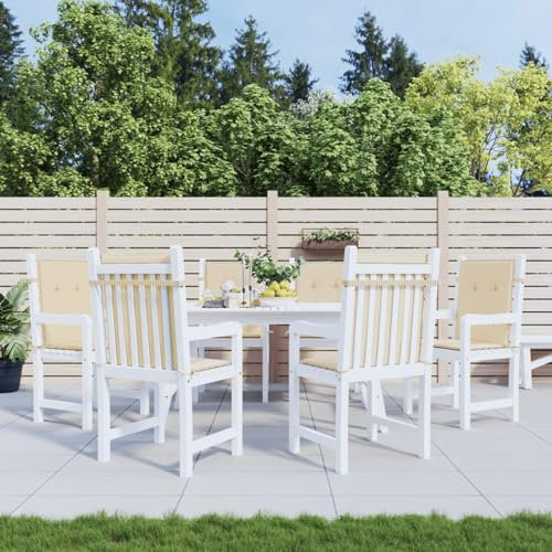 Xichuzi Gartenstuhlauflagen für Niedriglehner 6 STK. Beige 100x50x3 cm, Sitzauflagen Gartenmöbel, Gartenstuhlauflagen, Hochlehner Auflagen, Auflagen Hochlehner, Stuhlauflagen - 314134