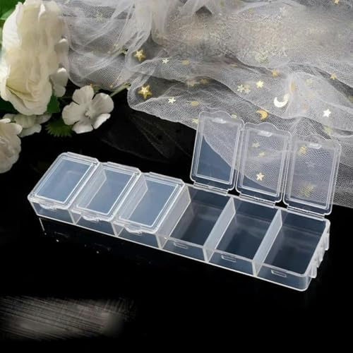 FDIMALTOR 600 Stück Blumen-/Herz-/Fliege-/Bär-/Strass-Anhänger zum Verzieren von Nägeln, gemischt, zufällig verpackt, Schachtel mit sechs Anhängern