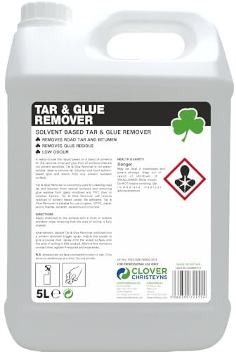 Tar and Glue Remover, 5L, Professional Solvent-Based Cleaner for Vehicle and Surface Cleaning, Christeyns Clover