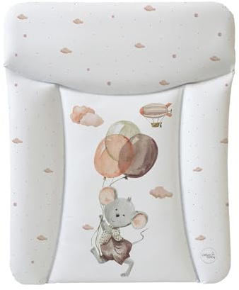 Ceba Baby® Wickelauflage 50x70 cm – Weiche Wickeltischauflage für Jungen & Mädchen – Wasserdicht & Abwaschbar – OEKO-TEX® 100 – Made in EU - Maus