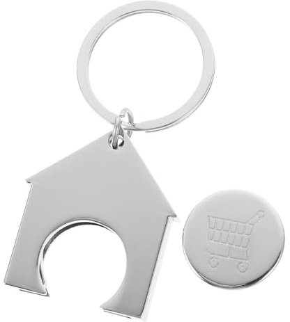 Hemobllo Llavero De Metal Fichas Para Carrito Compra Adorno Para Llavero Portátil Extractor Para Carrito Compra