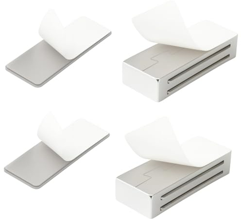 leruiyezs 2pcs Calamite per Mobili Chiusura Adesive Senza Fori con Alta Forza Magnetica 12kg per Chiusura Magnetica per Ante e Cassetti in Cucina Bagno Armadio Camper Magnete per Mobili con 4 Nastri