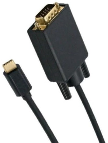 Asyduey Adaptateur USB-C vers VGA, Câble Convertisseur Type C vers VGA D-Sub 15 Broches pour Téléphone Portable USB 3.1, Ordinateur Portable, Moniteur, Projecteur, Télévision