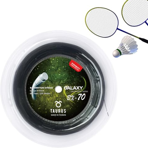 Corda da badminton – Bobina ad alta elasticità da 200 m, filo per racchetta, sostituzione per l'allenamento, linea da allenamento brillante, corda sportiva resistente | Aggiornamento della com