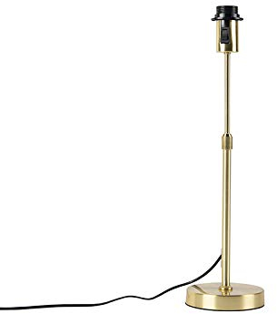 Qazqa - Modern Tischlampe Gold I Messing I Messing verstellbar - Parte I Wohnzimmer I Schlafzimmer I NachtNachttischlampe | Tischleuchte - Stahl Länglich - LED geeignet E27