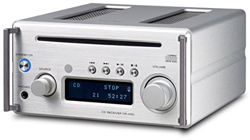 Teac CR-H101(S) Mikro-CD-Receiver mit CD Player, Radio, Bluetooth, USB, Streaming, HighRes Audio, hochwertiger DA Wandler, Subwoofer-Ausgang, Gehäuse aus gedrehten Aluminiumplatten, Silber