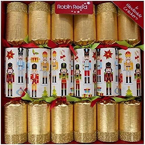 Robin Reed 6 x 12 (30cm) Christmas Crackers NUTCRACKER COLLECTABLE ORNAMENTS