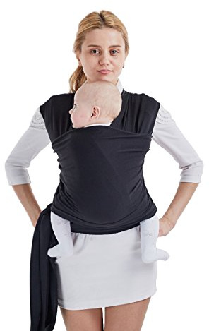 SONARIN Premium Babytragetuch Baby Sling Wrap Babytrage,Babytragetücher,Geeignet für Neugeborene,Säuglinge & Kleinkinder, Einheitsgröße(Schwarz)