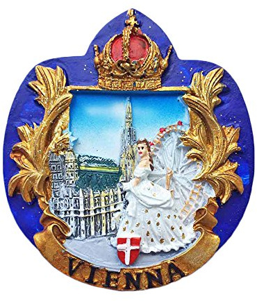 wedaredai Wien Österreich Prinzessin Sissi 3D Kühlschrank Magnet Reise Aufkleber Souvenirs, Home & Küche Dekoration Österreich Kühlschrank Magnet Aus China