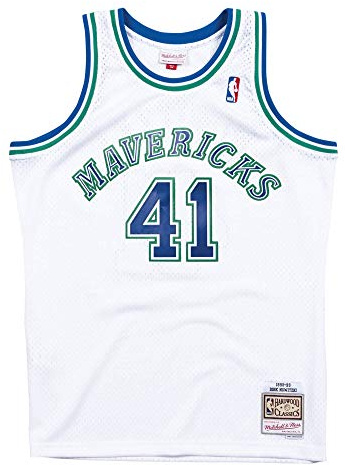Mitchell & Ness NBA Dallas Mavericks Swingman 2.0 Dirk Nowitzki Trikot Herren weiß/blau, XXL