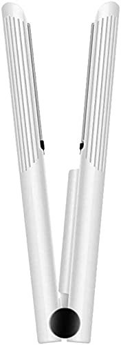 Hair Straightener Professional 2 in 1 Ceramic Flat Iron, Curling Tongs Crimping Bubble Styling Tool Tourmaline Ceramic for Long Hair USB Charging and Rechargeable Portable