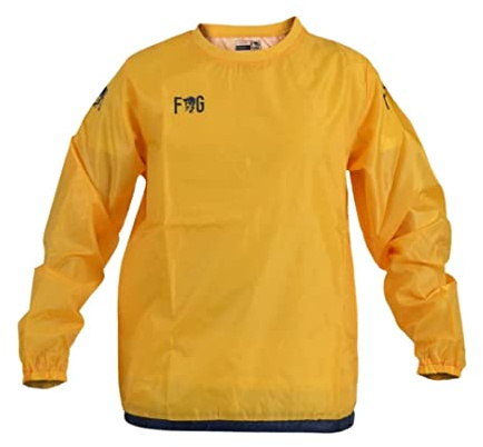 FRANKIE GARAGE - Giacca Antivento, Antipioggia, Sportiva per Bambino o Ragazzo Impermeabile, Abbigliamento Tecnico per Allenamento o Outdoor XXS Giallo
