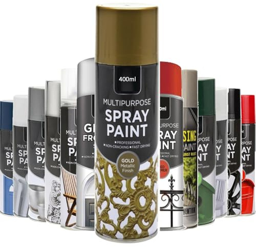 Classic Signature - 1 x Multipurpose Gold Spray Paint 400ml Quick Drying, Decorative Effect Aerosol Can for Wood Metal with Perfect Finish