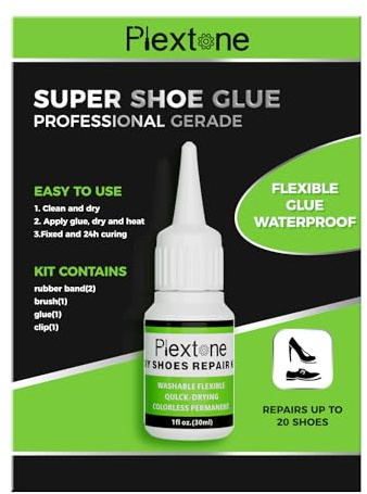 Plextone Colle à chaussures à séchage rapide haute viscosité utilisée par les professionnels…