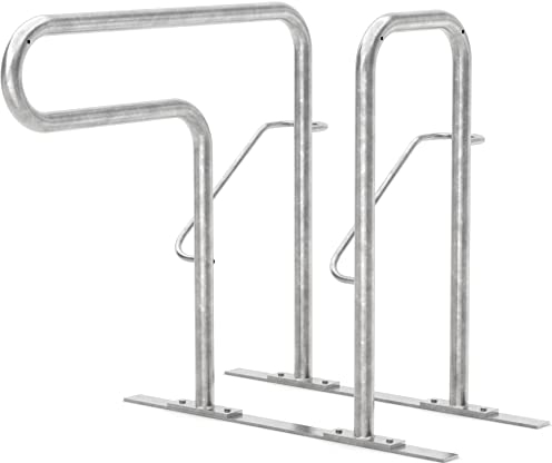 Anlehnbügel Strap 22 | Fahrradständer einseitig | für 2 Fahrräder | zum Aufdübeln | Anlehnbügel Anlehnparker Einzelständer Fahrradanlehnbügel Radständer | Dreifke®