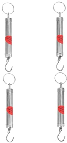 PartyKindom 4stücke Balance Federwaage Tragbare Handwaage Mechanische Federwaage Mit Haken Für Präzise Messungen Für Angeln Reisen Und Einkaufen