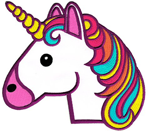 Großer Einhorn Kopf Aufnäher – 16,2 x 14,7 cm – Gestickter Rückenpatch Accessoires DIY Bügelbild Kleidung Mythisches Pferd Applikation XXL Flicken Patch Emblem Backpatch – Hochwertige Stickerei