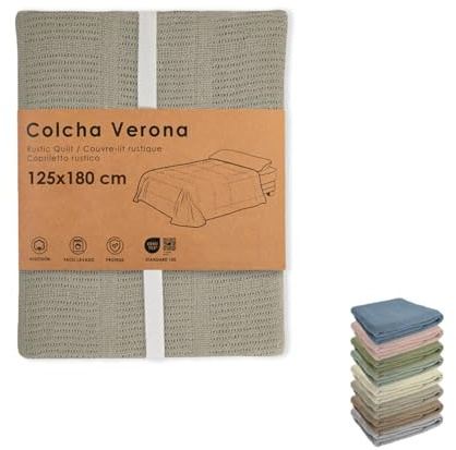 HOME SOLAZZIA Colcha Multiusos para sofás y Colcha Cama, Plaid Multiusos, cubrecama, Cubre sofá, Tejido Resistente y de Calidad (Lino, 125 x 180 cm)