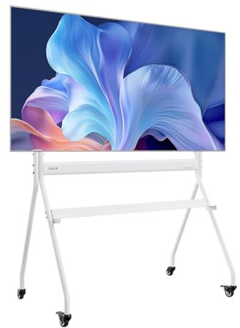 VEVOR TV-Ständer rollbarer TV-Wagen für 889–2540 mm Fernseher Fernsehständer TV Standfuß bis zu 90 kg, TV Bodenständer mit Regal (Max. VESA 800 x 600 mm) für Wohnzimmer Schlafzimmer Büro