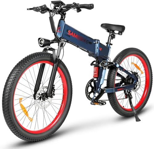 SAMEBIKE E Bike 48V15AH Klapprad Elektrofahrrad mit 26×3.0 Zoll Fat Tire Max Reichweite 150km, Erwachsene Herren Damen Ebike