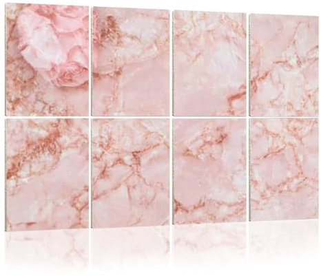 8 Pack Acoustic Foam Panels Sound Proofing Panels rose gold marble wall texture for design art work Acoustic Wall Panel Soundproofing for Livingroom Nursery Room 48x32 Home Decor