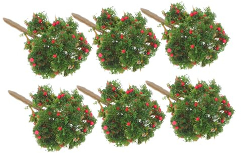 Toddmomy 6pièces Arbres Artificiels Miniatures pour Centres De Table Faux Pommiers Réalistes pour Décoration Intérieure Plantes Artificielles pour Table De Sable