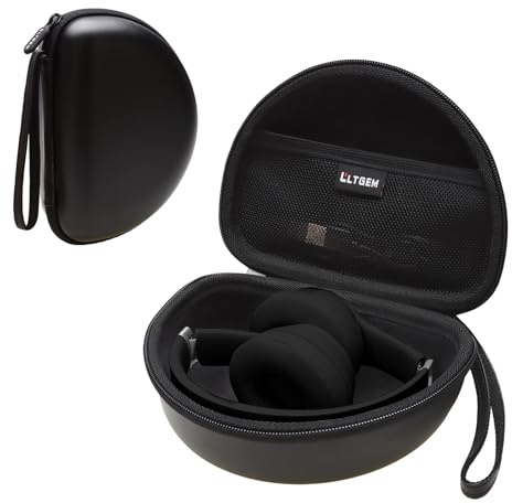 L LTGEM Hard Case Headphone Case Compatible with TOZO/KVIDIO/Beats/Soundcore Anker/JBL Noise Cancelling Over-Ear Headphones Black