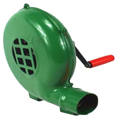 JOUFNING Handkurbel-Gebläse Für Schmiedefeuer, Manueller Popcorn-Ventilator Mit Eisenzahnrad, Robuster Grillanzünder, Anzünder, Flammenerreger, Metallklinge(150W)