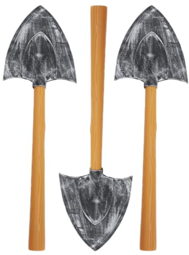 BESPORTBLE Lot de 3 Pelles en Mousse pour Costume de Nain, Accessoires de Déguisement Halloween Légers et Portables, Faux Outils de Jardin Résistants pour Fêtes, Spectacles et Cosplay