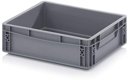Solent Plastics Auer Packaging EG 43/12 Euro Container Solid Stacking 40 x 30 x 12cm