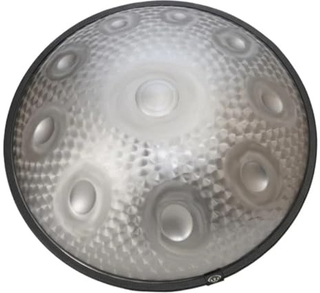 handpan, 432/440 Hz 9/10 Note D-Moll Steel Silver Tongue Drum Authentische Handpan-Yoga-Meditation,for Professional Performance(440hz 10 nontes)