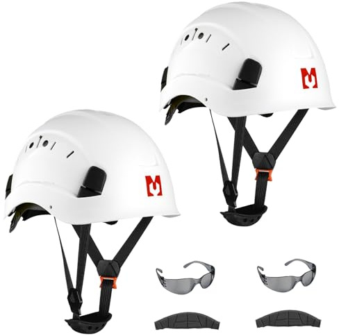 Sicherheitshelm EN397 – Bauhelm & Schutzhelm mit Antibeschlag-Visier | Arbeitshelm aus strapazierfähigem ABS | ▎ 53-63cm Verstellbar für Damen und Herren