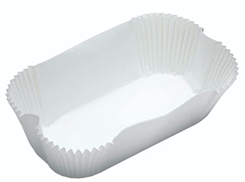 KitchenCraft Loaf Tin Liners, Non Stick 1lb, White Paper, Easy Release and Clean-up, 16,5 x 8.5 cm, Pack of 4