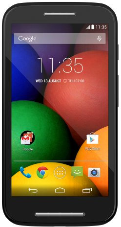 Motorola Moto E Smartphone, Display 4.3 qHD, Dual-Core 1.2 GHz, Memoria 4 GB, 1 GB RAM, Fotocamera 5 MP, Android 4.4.2 KitKat, Bluetooth, WiFi, Nero [Regno Unito]
