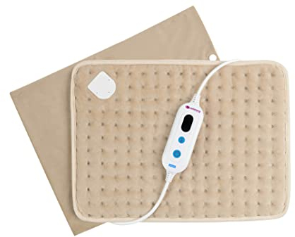 Pekatherm Piccolo cuscinetto riscaldante elettrico universale con custodia | Dimensioni 40 x 30 cm | 90 W di potenza e 3 livelli di temperatura | Cuscinetto termico in poliestere | Termostato US20TD