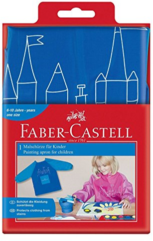 FABER-CASTELL 201203 - Kinder Malschürze, blau, Einheitsgröße, 1 Stück