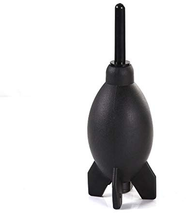 FocusFoto Pro 16,6 cm Gummi Rakete Luftgebläse Staubreiniger Staubreinigung für DSLR Kamera CCD Objektiv Tastatur Schwarz