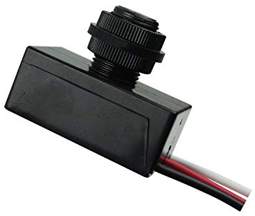 Proshopping DC 12V 24V 36V 48V Outdoor Sensor Photoelectric Switch, 5A Dusk to Dawn Photocell Switch, Mini Auto Photoswitch, Hard-Wired Post Eye Light Control Switch - for Outdoor Light(DC8-50V)